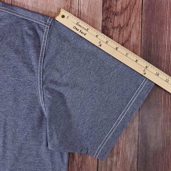 Footjoy FJ Mens Size Medium Blue Gray Short Sleeve Stretch Golf Polo Shirt - Picture 10 of 10